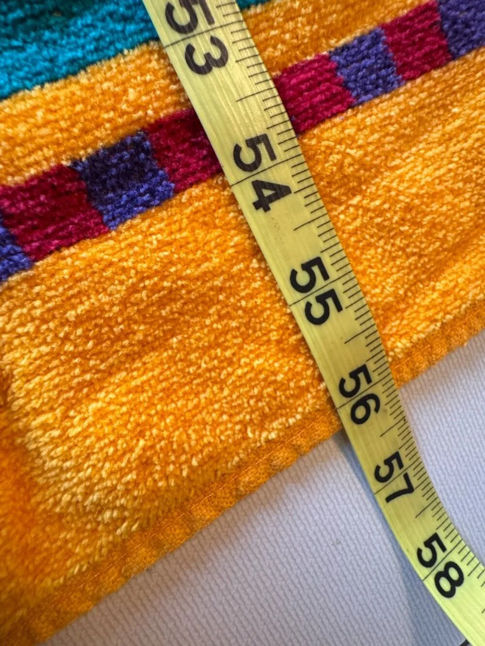 Vtg Banana Club Beach Towel Turtles Brazil Cotton 80s 90s Yellow Turquoise 31x56